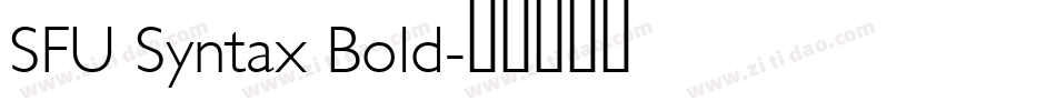 SFU Syntax Bold字体转换